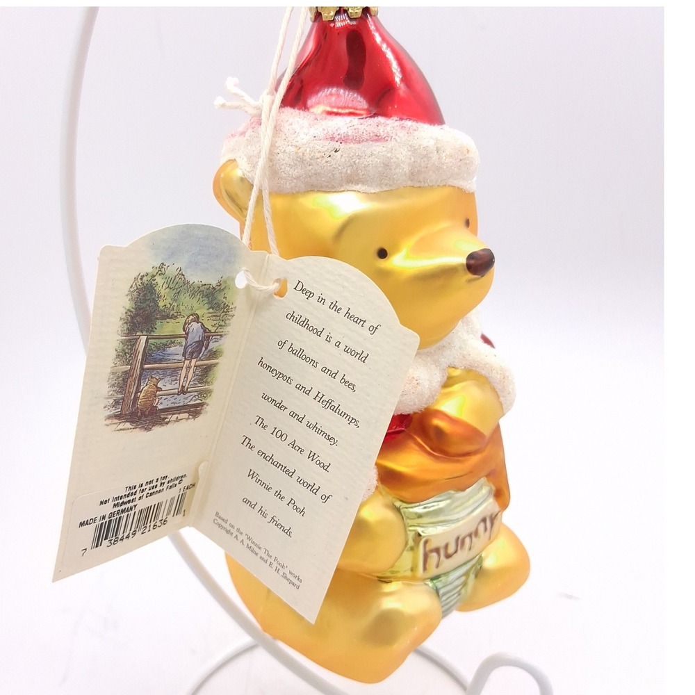 Disney Classic Winnie the Pooh 1997 Glass Christmas Ornament Germany - Picture 3 of 16